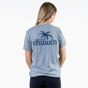 Girls Lacrosse Short Sleeve T-Shirt - Just Chillax'n (Back Design) 