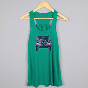 Girls Lacrosse Flowy Racerback Tank Top - Lax Cruiser