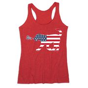 Girls Lacrosse Women's Everyday Tank Top - Patriotic LuLa The Lax Dog