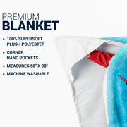Girls Lacrosse Premium Blanket - Lula Lax Dog