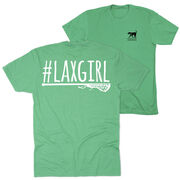 Girls Lacrosse Short Sleeve T-Shirt - #LAXGIRL (Back Design)