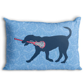 Girls Lacrosse Pillowcase - LuLa The Lax Dog
