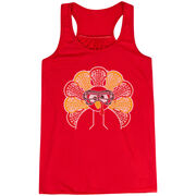 Girls Lacrosse Women's Flowy Racerback Tank Top - Goofy Turkey Player