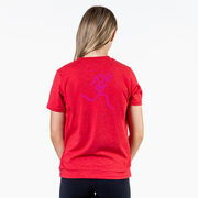 Lacrosse Short Sleeve T-Shirt - Neon Lax Girl (Back Design)