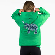 Girls Lacrosse Hooded Sweatshirt - Lax Elephant (Back Design)