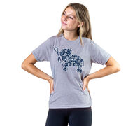Girls Lacrosse Tshirt Short Sleeve Lax Elephant