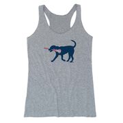 Girls Lacrosse Women's Everyday Tank Top - LuLa The Lax Dog Blue