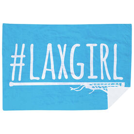 Girls Lacrosse Premium Blanket - #LAXGIRL