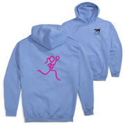 Girls Lacrosse Hooded Sweatshirt - Neon Lax Girl (Back Design)