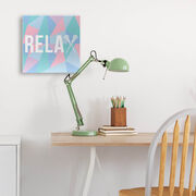 Girls Lacrosse Canvas Wall Art - Relax