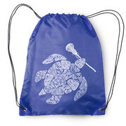 Girls Lacrosse Drawstring Backpack - Lax Turtle