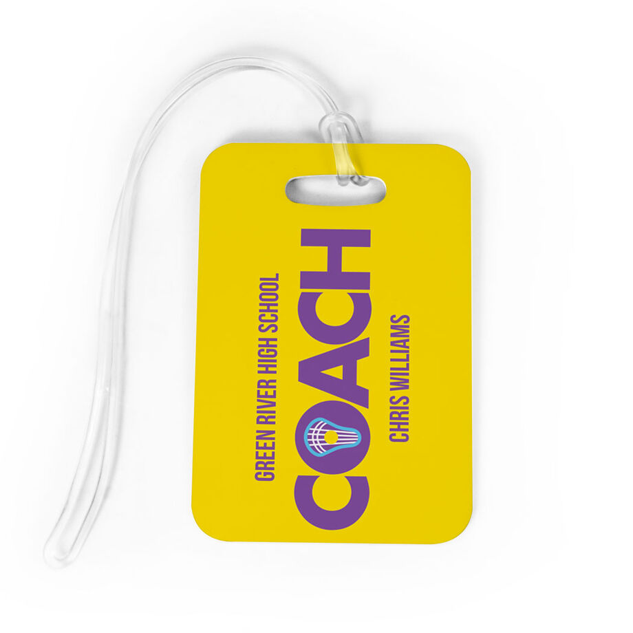 Girls Lacrosse Bag/Luggage Tag - Personalized Coach