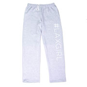 Girls Lacrosse Fleece Sweatpants - #LAXGIRL