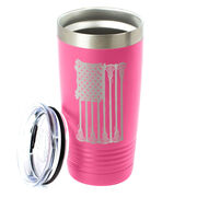 Girls Lacrosse 20 oz. Double Insulated Tumbler - Lax Flag