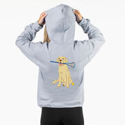 Girls Lacrosse Hooded Sweatshirt - Chase The Lax Dog (Back Design)