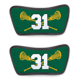 Girls Lacrosse Repwell&reg; Sandal Straps - Crossed Sticks with Number