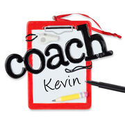 Coach Clipboard Ornament - Ready To Personalize