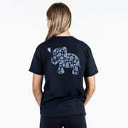 Girls Lacrosse Short Sleeve T-Shirt - Lax Elephant (Back Design)