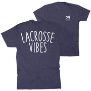 Girls Lacrosse Short Sleeve T-Shirt - Lacrosse Vibes (Back Design)