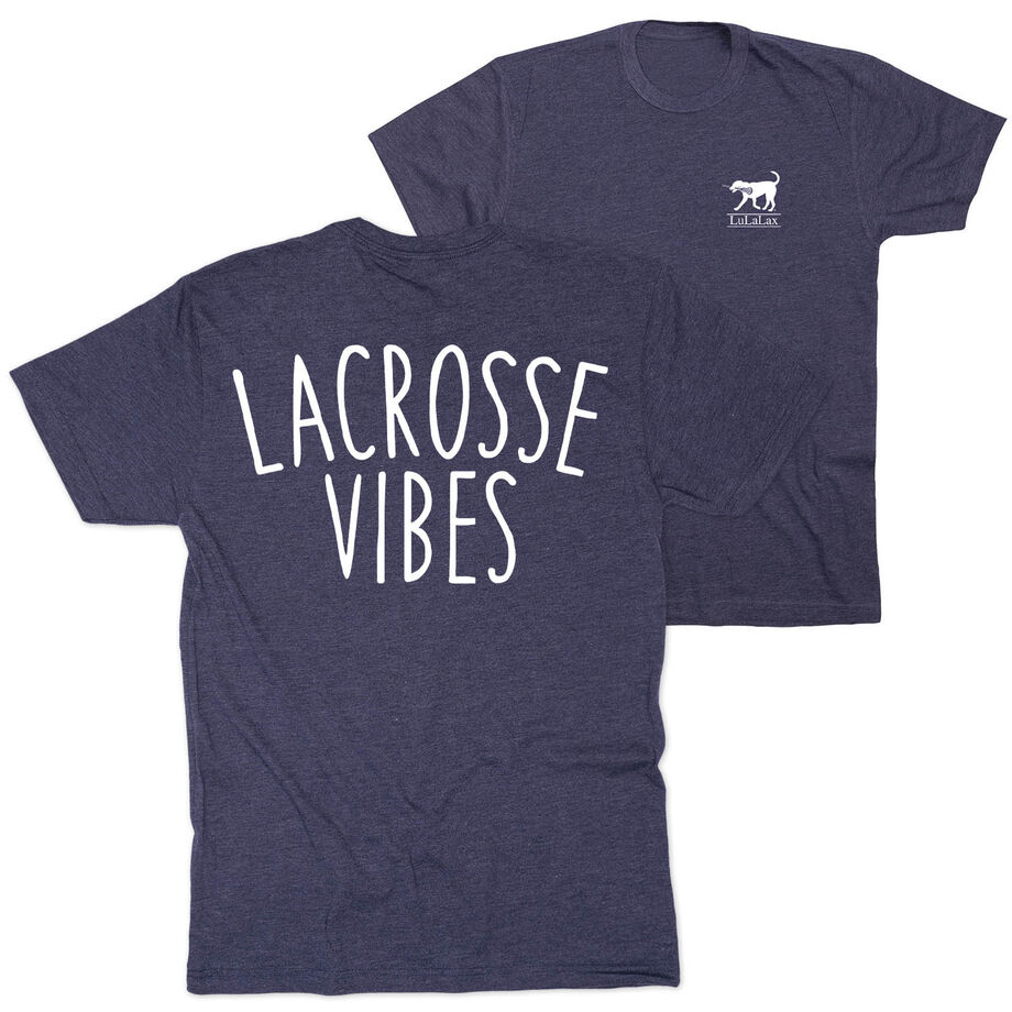 Girls Lacrosse Short Sleeve T-Shirt - Lacrosse Vibes (Back Design)