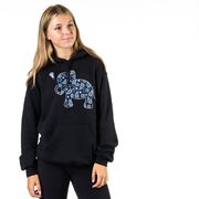 Girls Lacrosse Hooded Sweatshirt - Lax Elephant