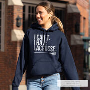 Girls Lacrosse Hooded Sweatshirt - I Can't. I Have Lacrosse
