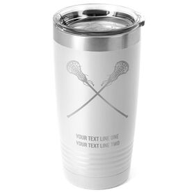 Girls Lacrosse 20 oz. Double Insulated Tumbler - Crossed Sticks Icon