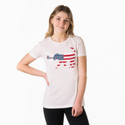 Girls Lacrosse Women's Everyday Tee - Patriotic LuLa the Lax Dog