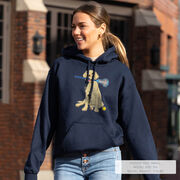Girls Lacrosse Hooded Sweatshirt - Chase The Lax Dog