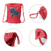 Girls Lacrosse Drawstring Backpack Lax Elephant