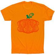 Girls Lacrosse Short Sleeve T-Shirt - Lax Stick Pumpkin