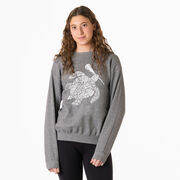 Girls Lacrosse Crewneck Sweatshirt - Lax Turtle