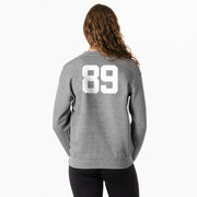 Girls Lacrosse Crewneck Sweatshirt - Lacrosse Crossed Girl Sticks