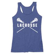 Girls Lacrosse Women's Everyday Tank Top - Lacrosse Crossed Girl Sticks