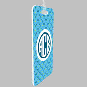 Girls Lacrosse Bag/Luggage Tag - Personalized Girls Lacrosse Pattern Monogram