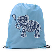 Girls Lacrosse Drawstring Backpack Lax Elephant