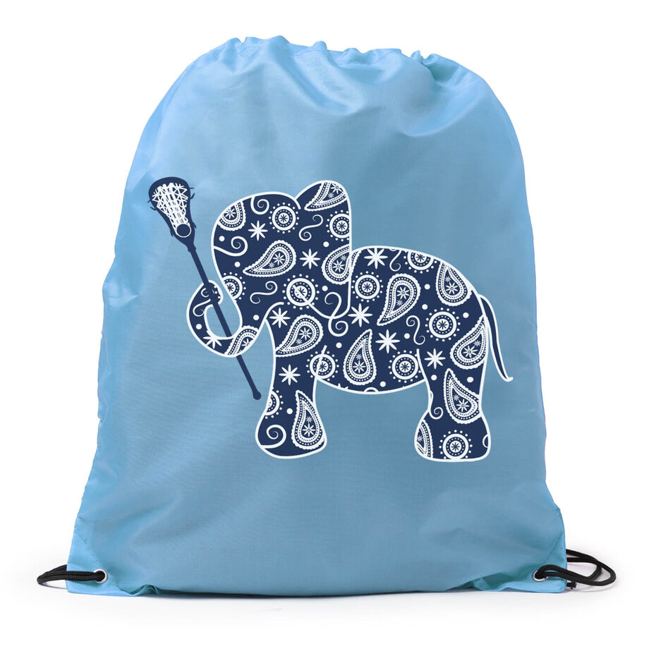 Girls Lacrosse Drawstring Backpack Lax Elephant