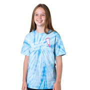 Girls Lacrosse Short Sleeve T-Shirt - Play Hard Dream Big Lax Strong Tie Dye