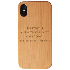 Personalized Engraved Wood IPhone&reg; Case - Your Text Vertical