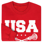 Girls Lacrosse Crewneck Sweatshirt - USA Girls Lacrosse