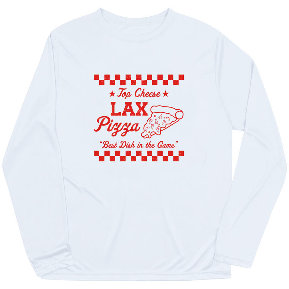 Lacrosse Long Sleeve Performance Tee - Lax Pizza
