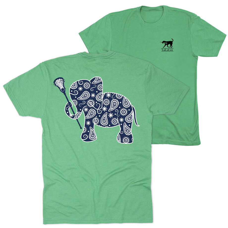 Girls Lacrosse Short Sleeve T-Shirt - Lax Elephant (Back Design)