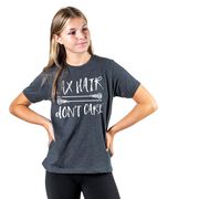 Girls Lacrosse T-Shirt Short Sleeve Lax Hair Don't Care