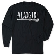 Girls Lacrosse Tshirt Long Sleeve - #LAXGIRL