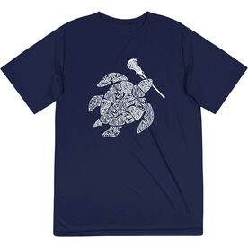 Girls Lacrosse Short Sleeve Performance Tee - Lax Turtle