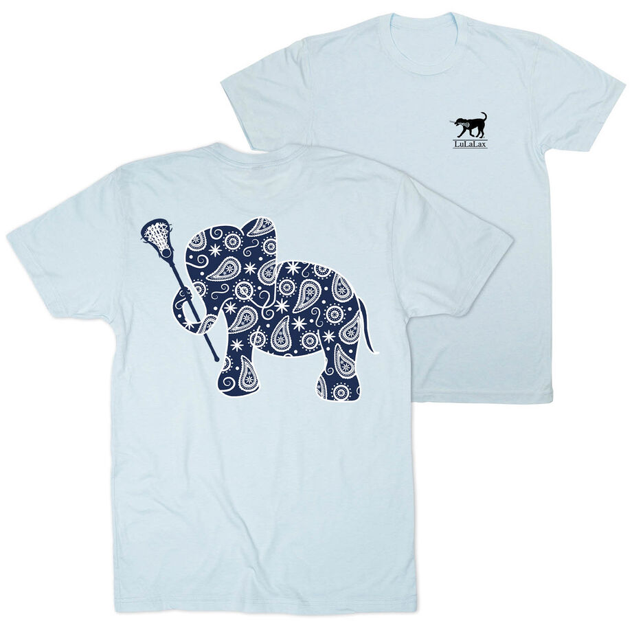 Girls Lacrosse Short Sleeve T-Shirt - Lax Elephant (Back Design)