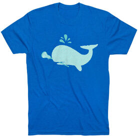 Girls Lacrosse Short Sleeve T-Shirt - Chevron Lax Whale