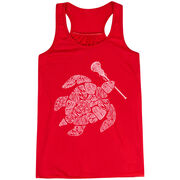 Girls Lacrosse Flowy Racerback Tank Top - Lax Turtle