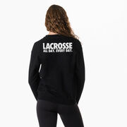 Lacrosse Crewneck Sweatshirt - All Day Every Day (Back Design)