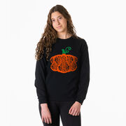 Girls Lacrosse T-Shirt Long Sleeve - Lax Stick Pumpkin